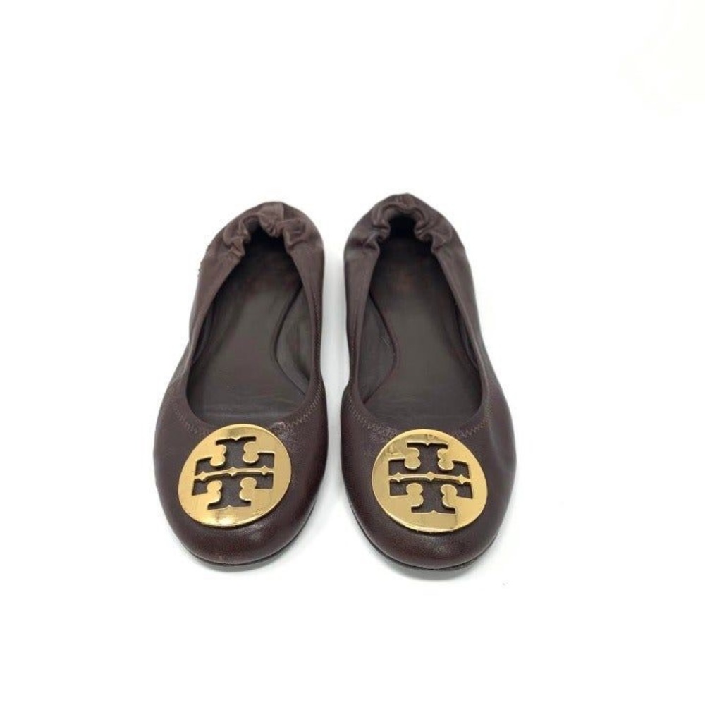 Tory Burch Chocolate Brown Reva Ballet Flats